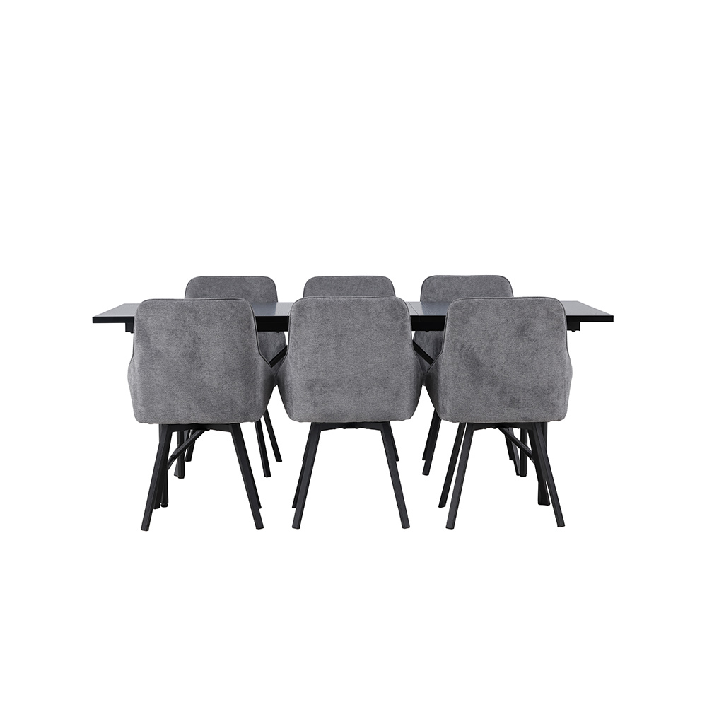 Spisegruppe Venture Home Astrid med 6 Rosie Stoler