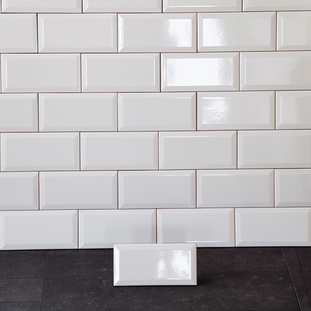Flis Arredo Color Hvit Metro Biselado Blank 10x20