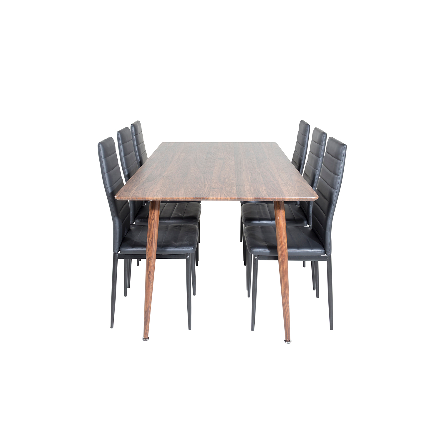 Spisegruppe Venture Home Pobbie med 6 Sly Stoler Kunstlær