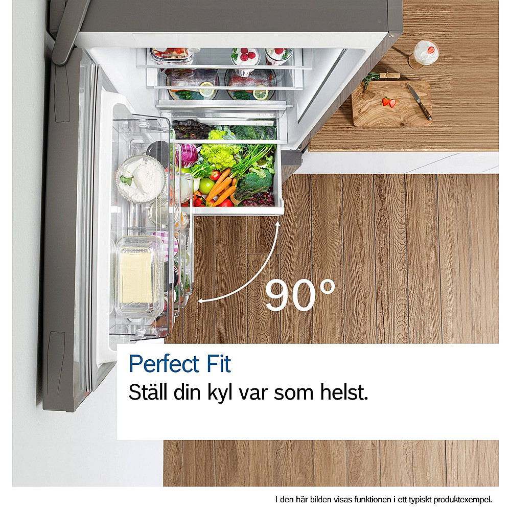 Frittstående Kjøleskap/Fryser Bosch Serie 6 KGN39AIAU Rustfri med LED-Belysning