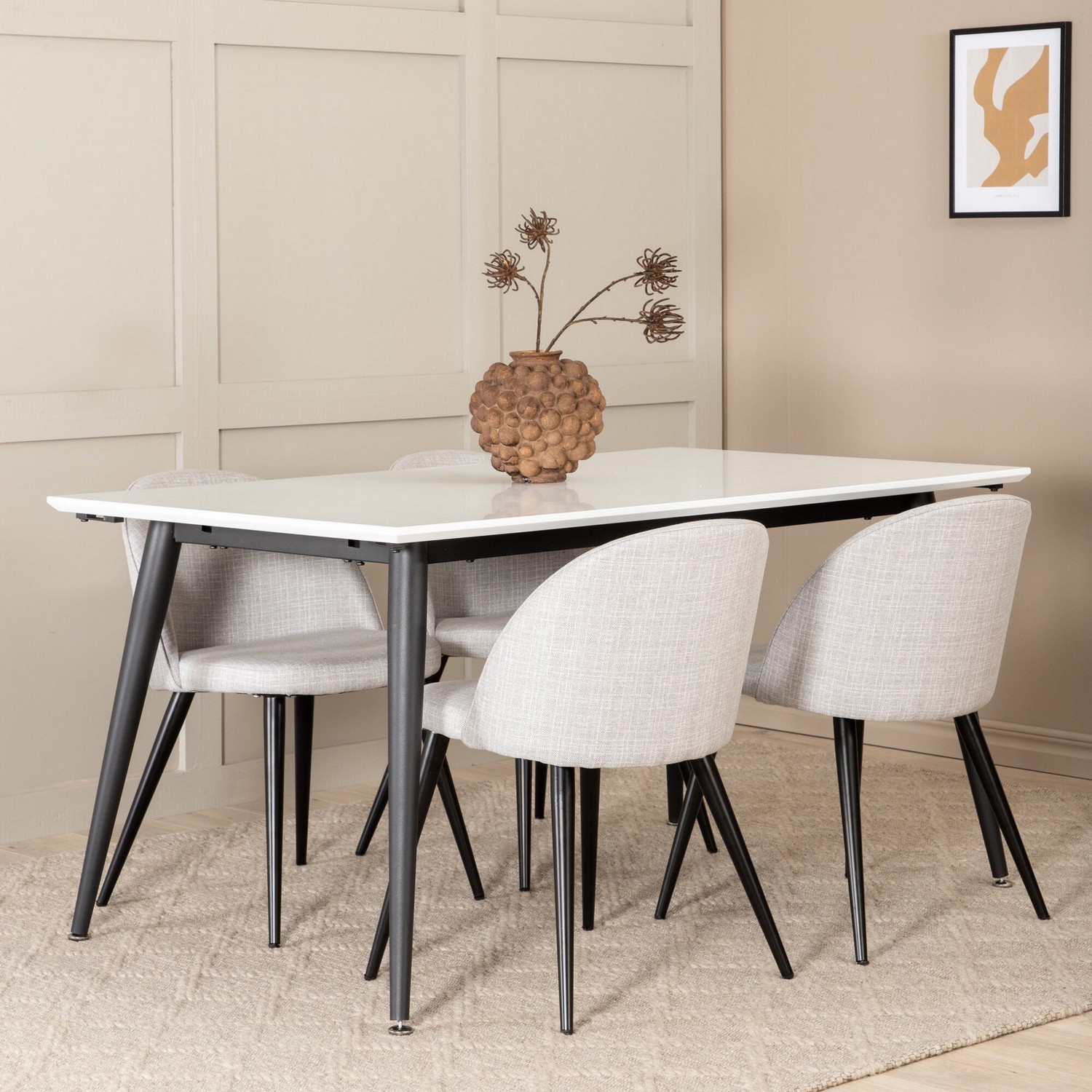 Spisegruppe Venture Home Jolie med 4 Valentina Stoler