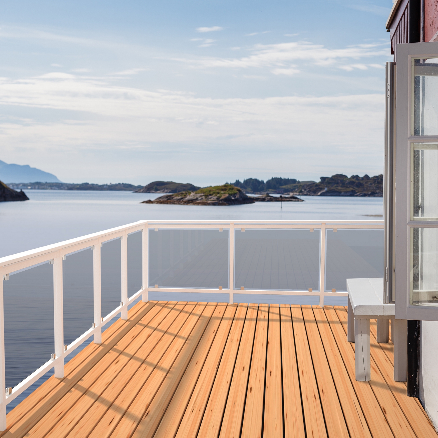 Terrasserekkverk Palmako Siri Glass