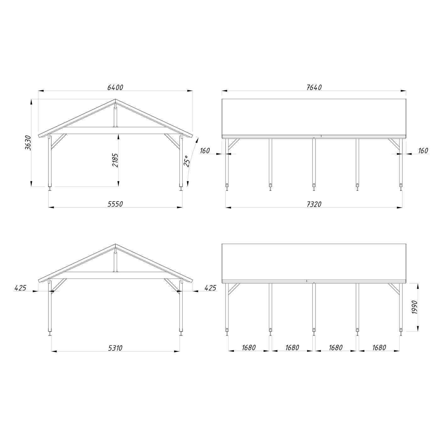 Carport Palmako Robert 40,6