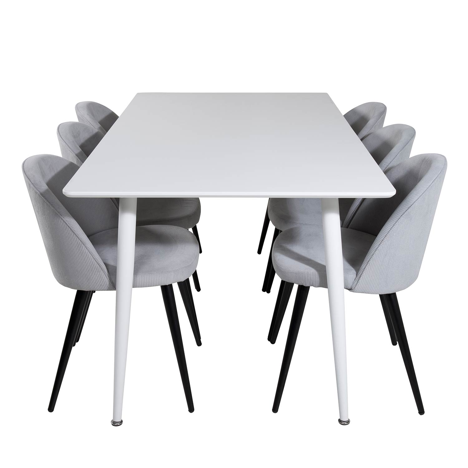 Spisegruppe Venture Home Pobbie med 6 Valentina Stoler Manchester