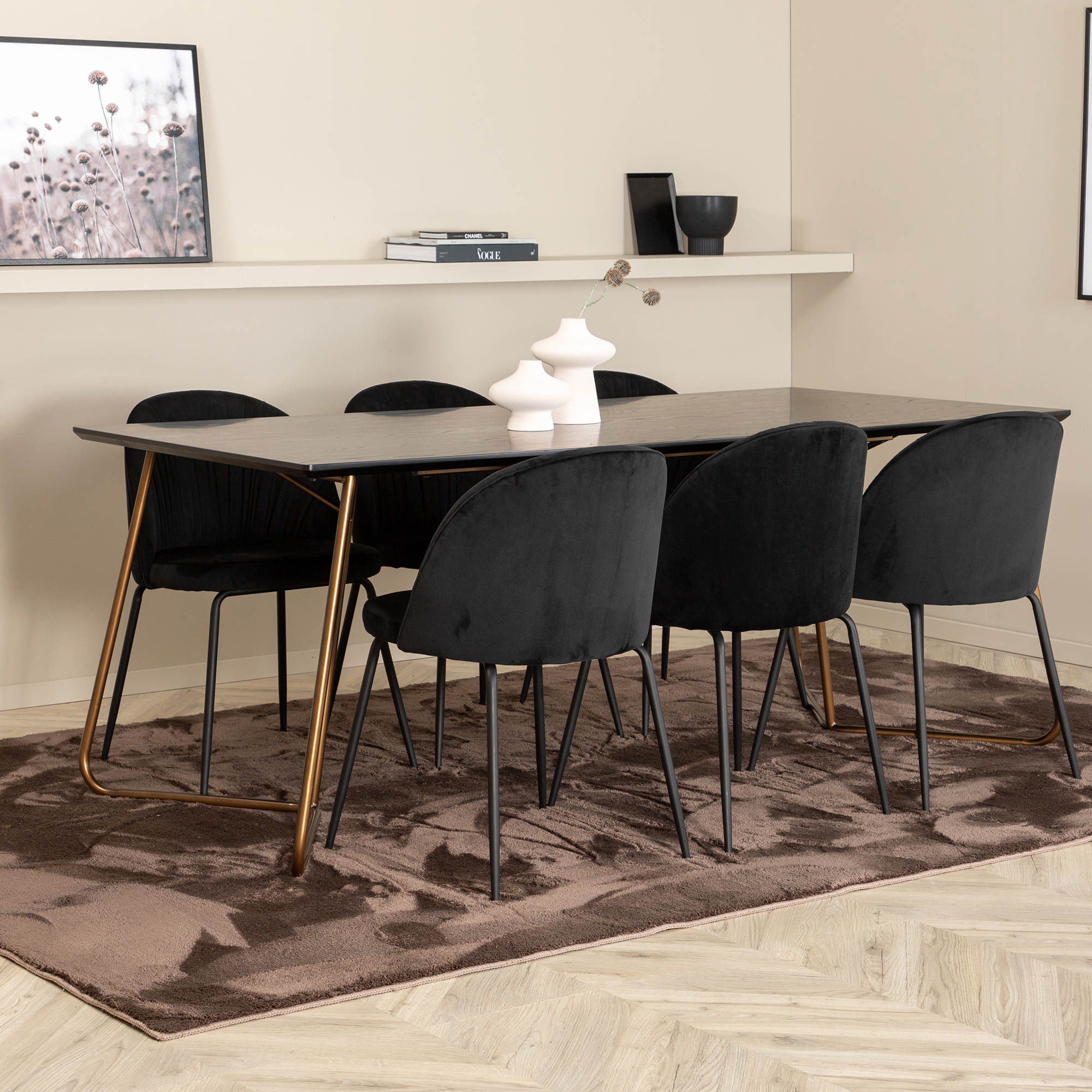 Spisegruppe Venture Home Annika med 6 Wrigley Stoler