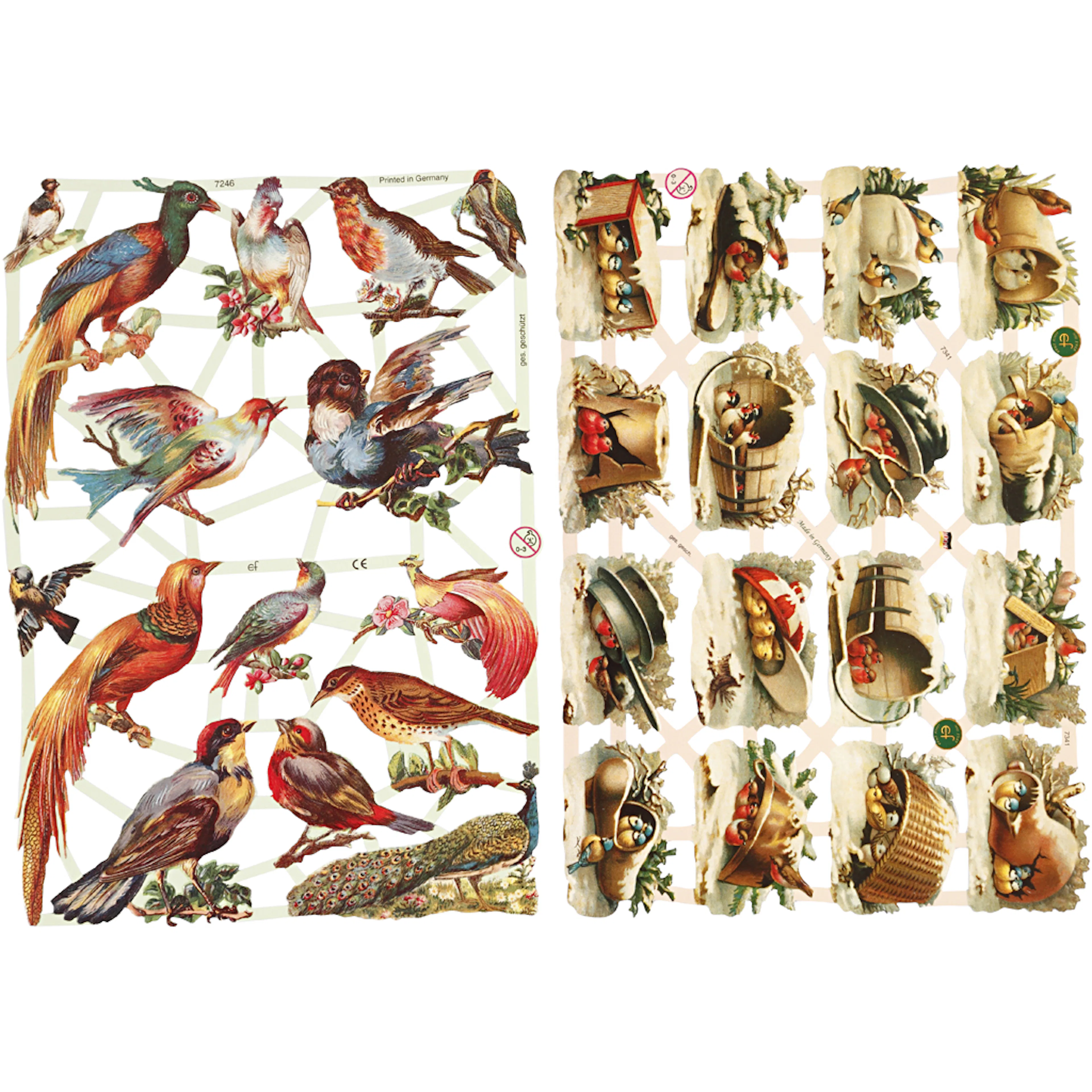 Glansbilder Creativ Company Fugler 165x235 cm 2 Ark/1 Pk