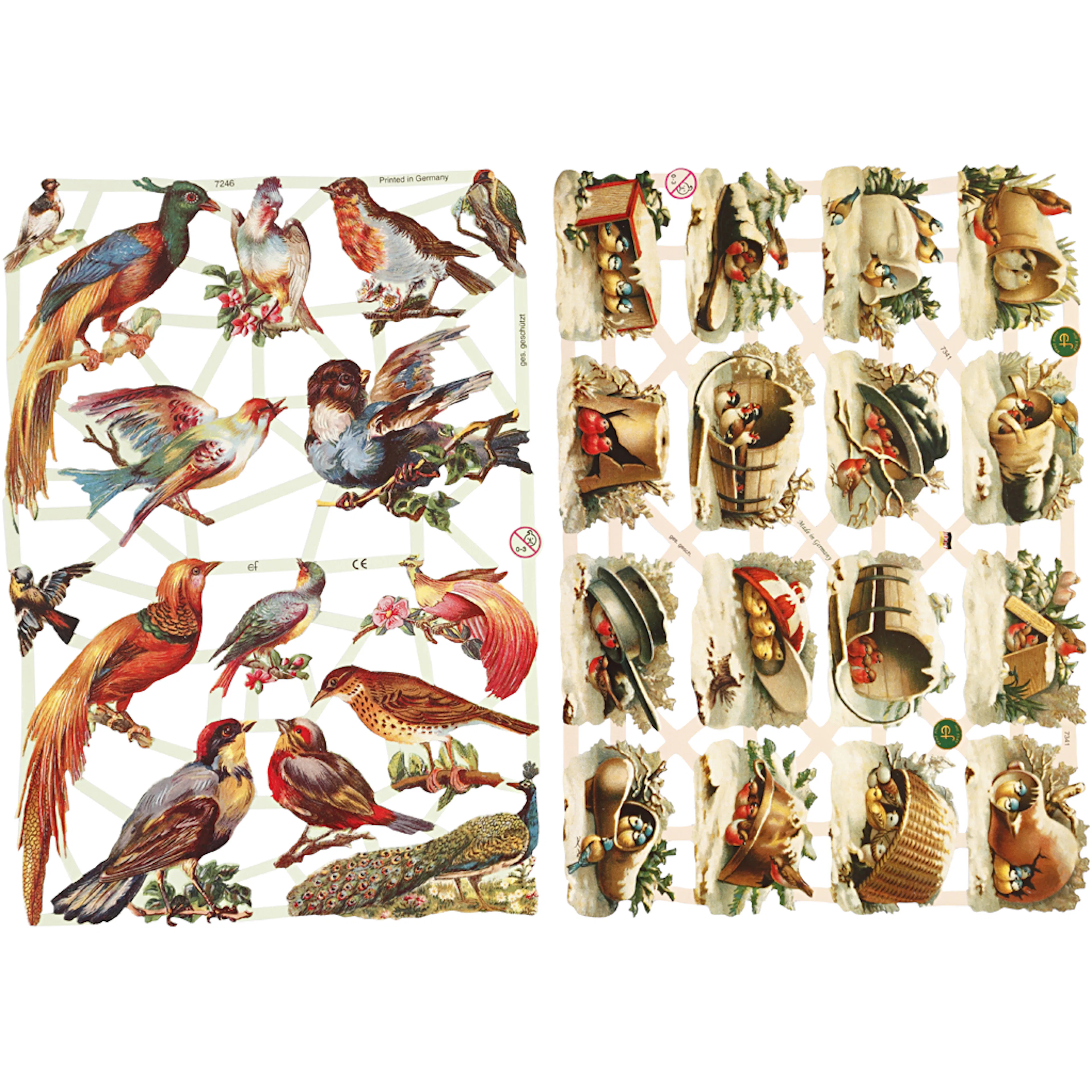 Glansbilder Creativ Company Fugler 165x235 cm 2 Ark/1 Pk