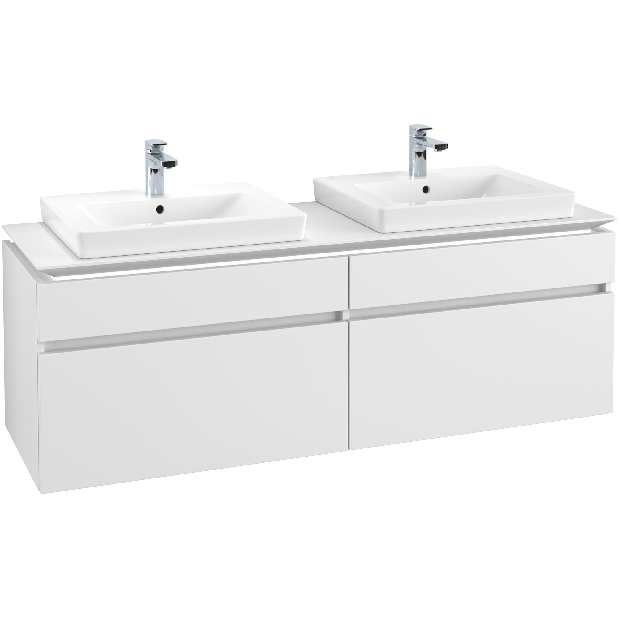 Tvättställsskåp Villeroy & Boch Legato 1600 med 4 Lådor för Två Tvättställ från Finion & Subway
