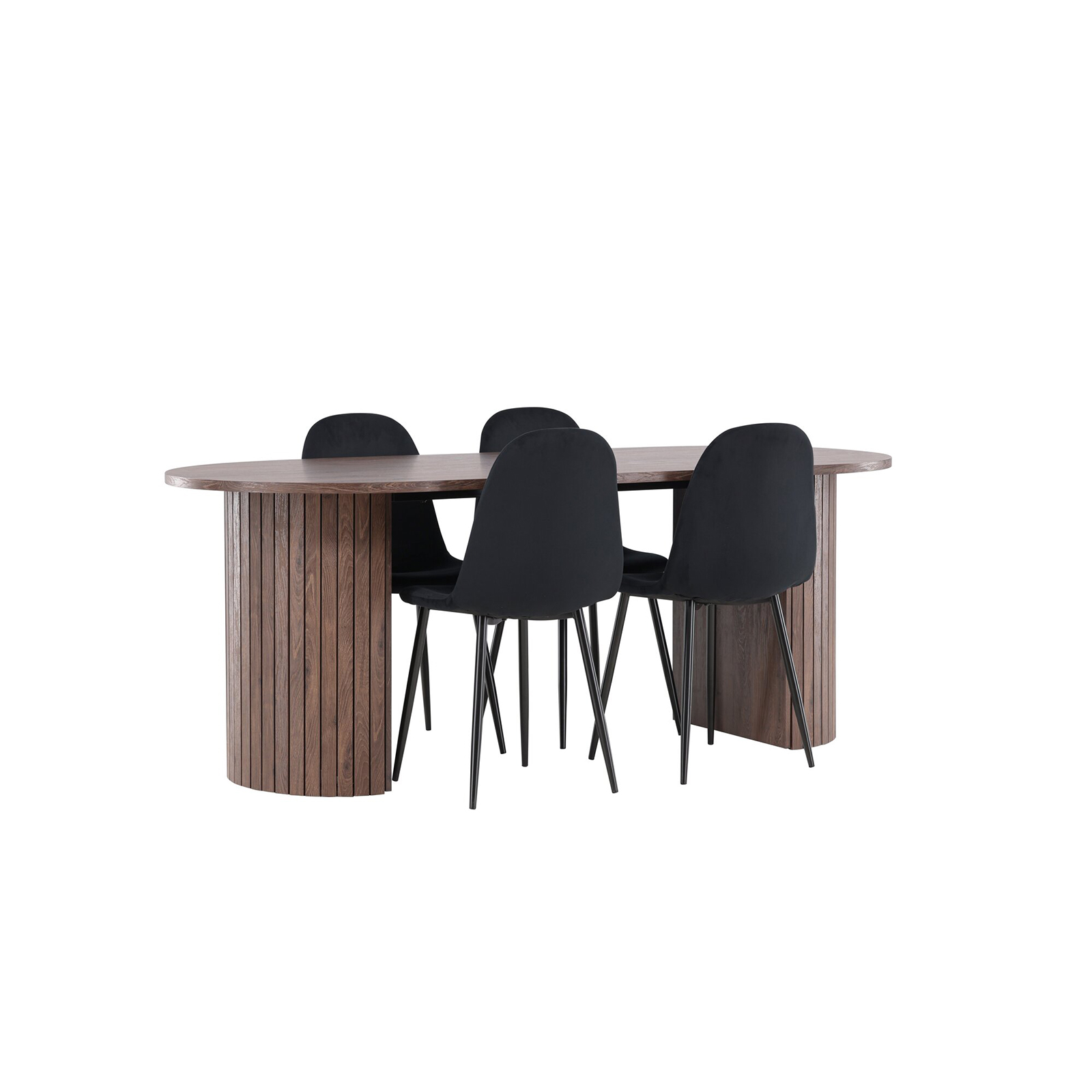Spisegruppe Venture Home Härön 200 med 4 stk Polar Stoler Fløyel