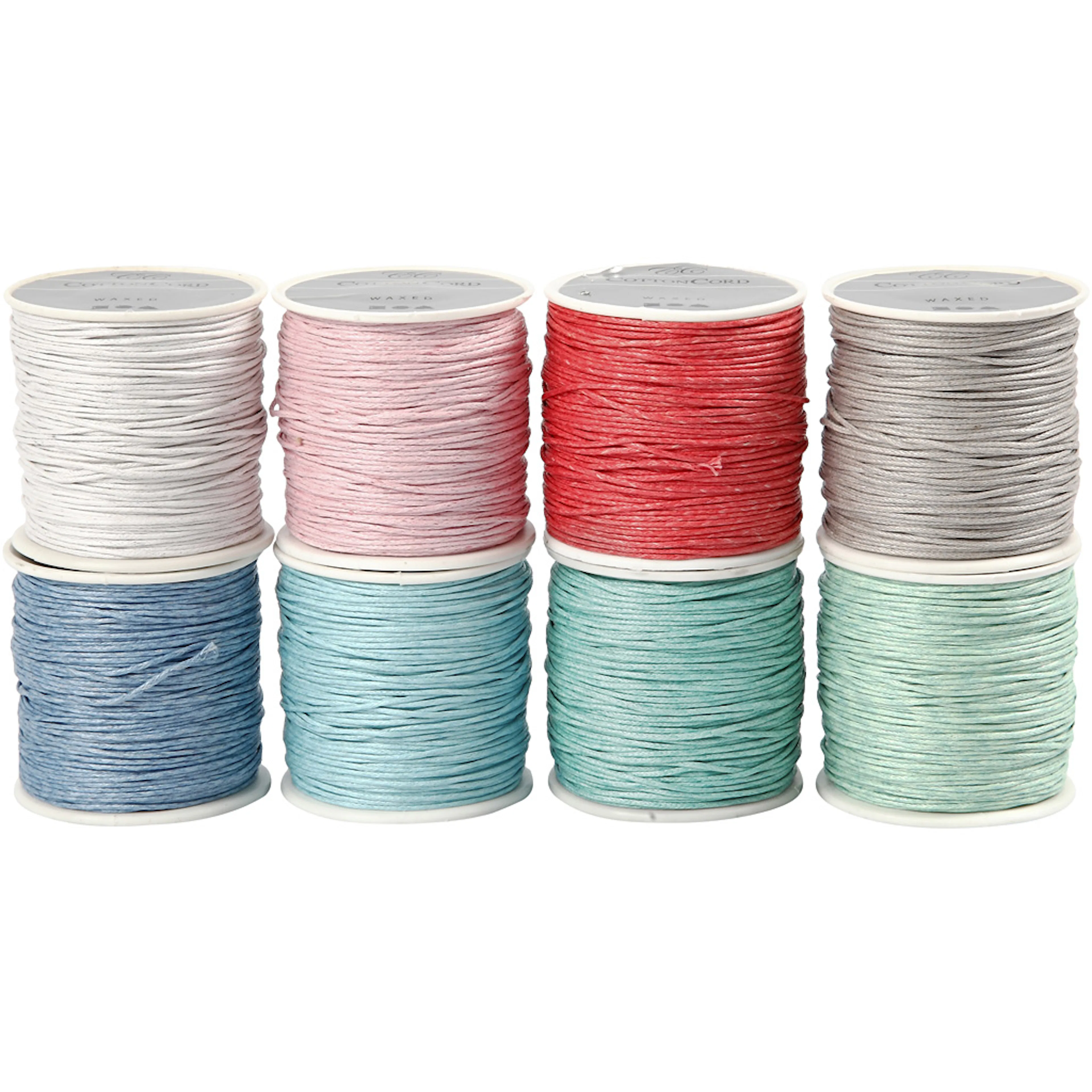 Bomullssnor Creativ Company Ass Farger Tykkelse 1 mm 8x40 m/1 Pk