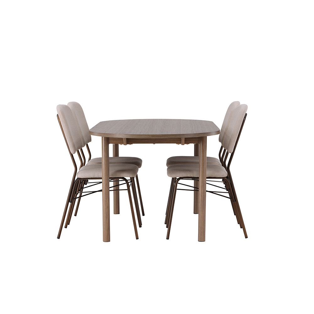 Spisegruppe Venture Home Andy med 4 Seda Stoler