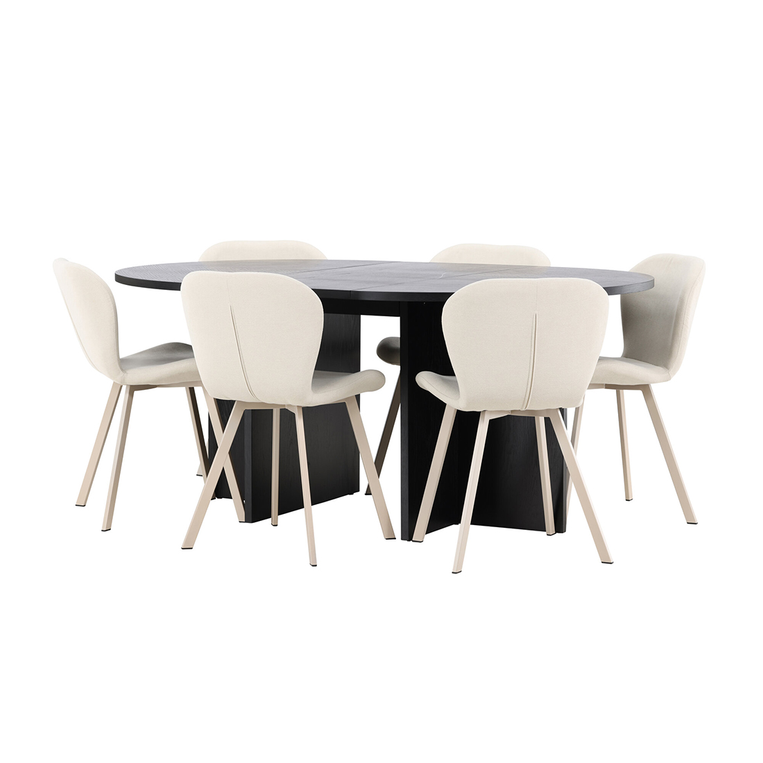 Spisegruppe Venture Home Strada Ø120 cm med 6st Lilja Spisestoler