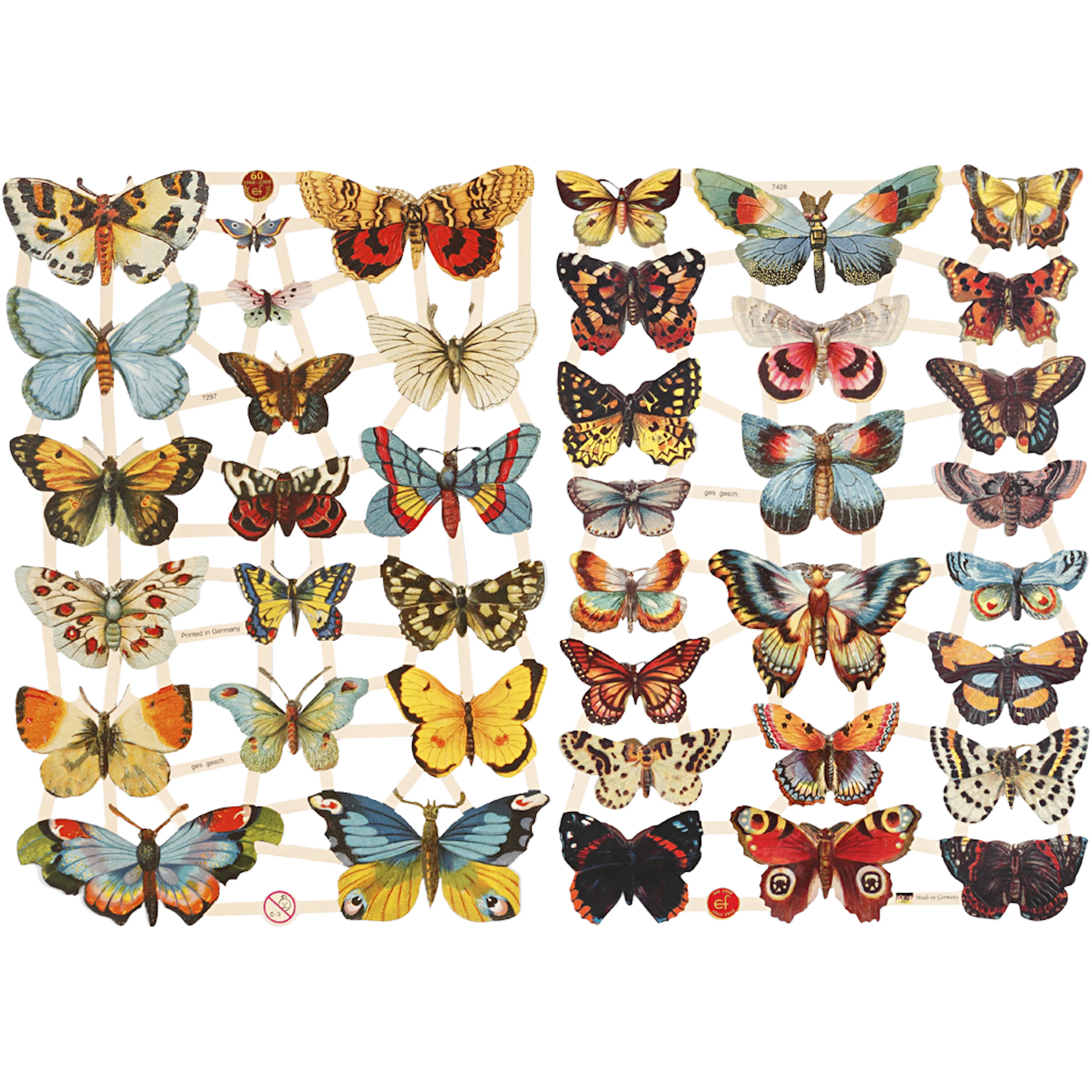 Glansbilder Creativ Company Sommerfugl 165x235 cm 2 Ark/1 Pk