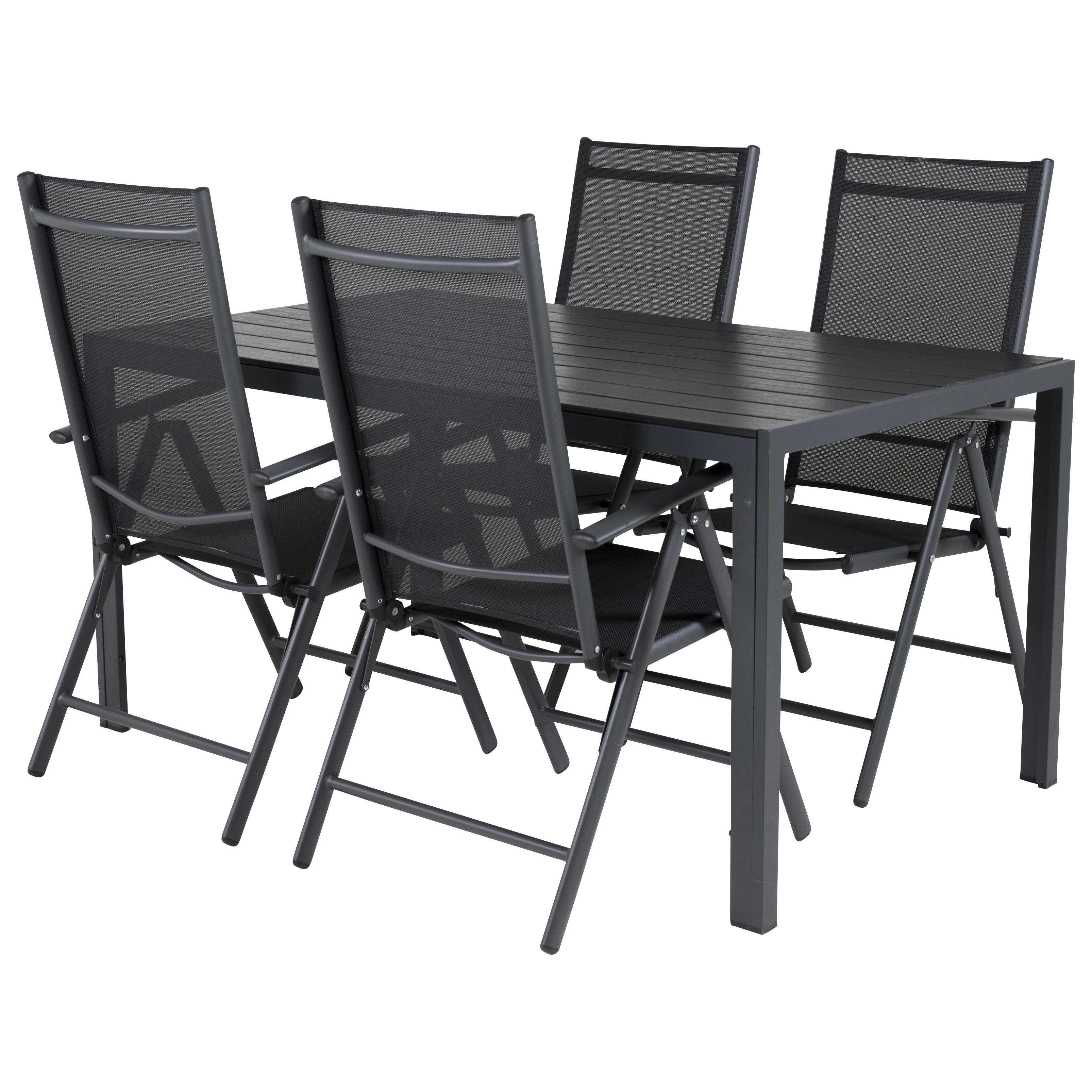 Spisegruppe Venture Home Bront 150 med 4 Bront Stoler