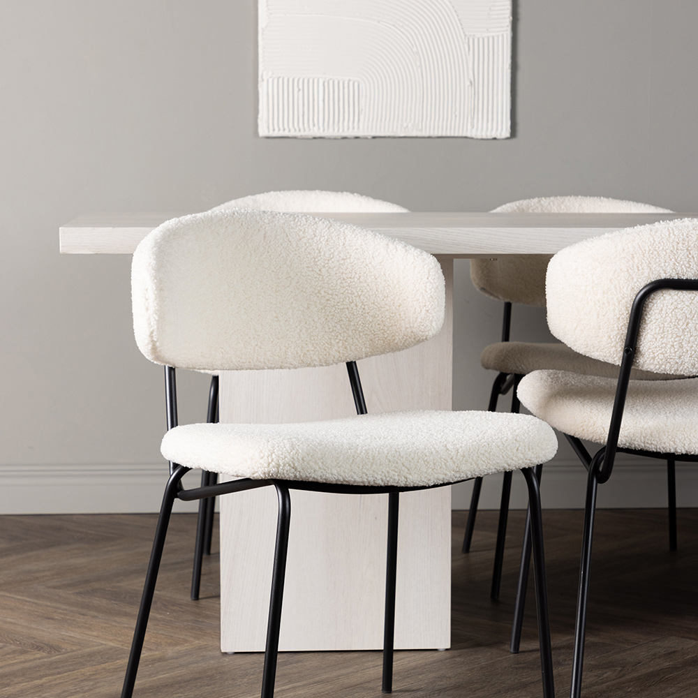 Spisegruppe Venture Home Olga med 6 stk Chico Stoler