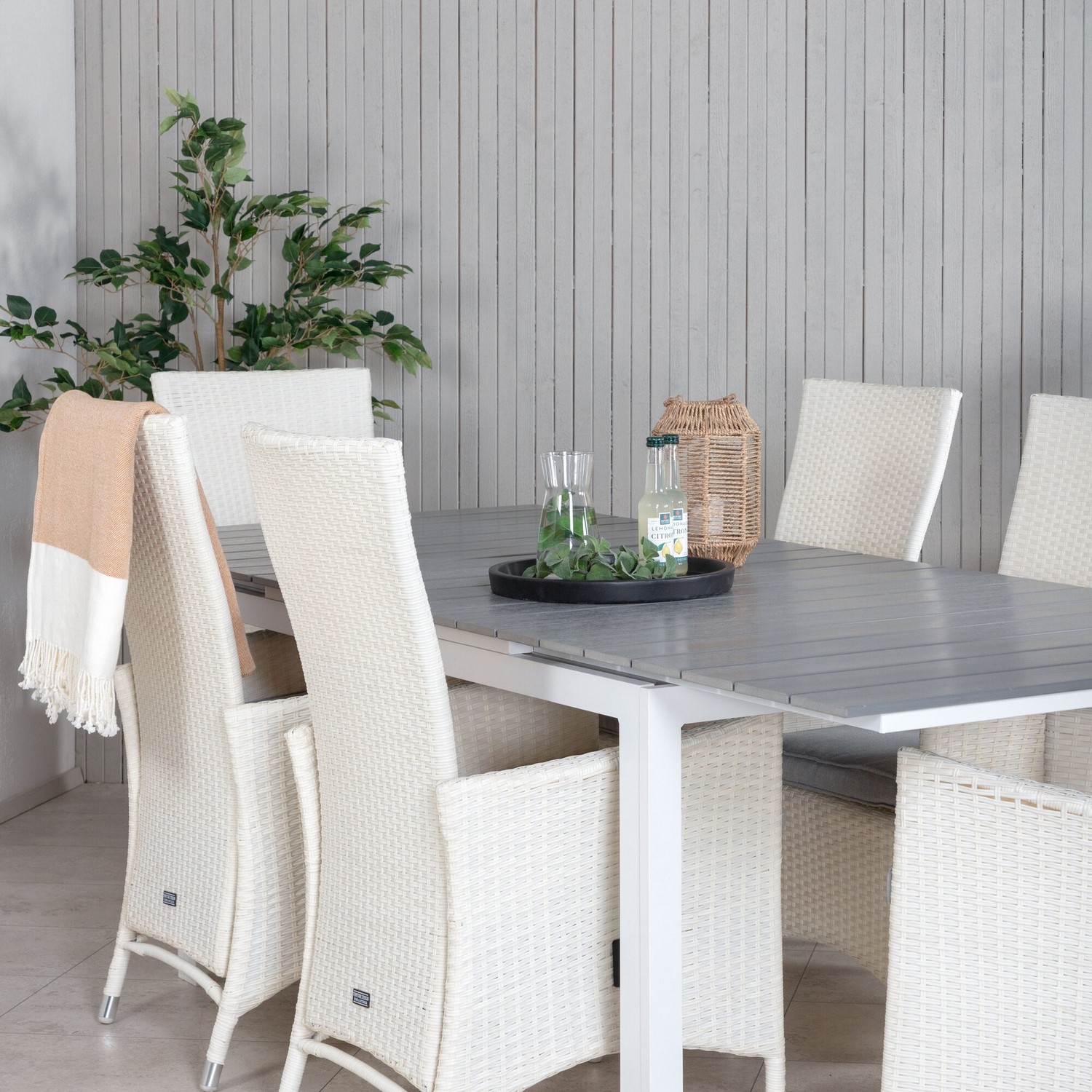Spisegruppe Venture Home Lova 160/240 med 6 Pishi Stoler