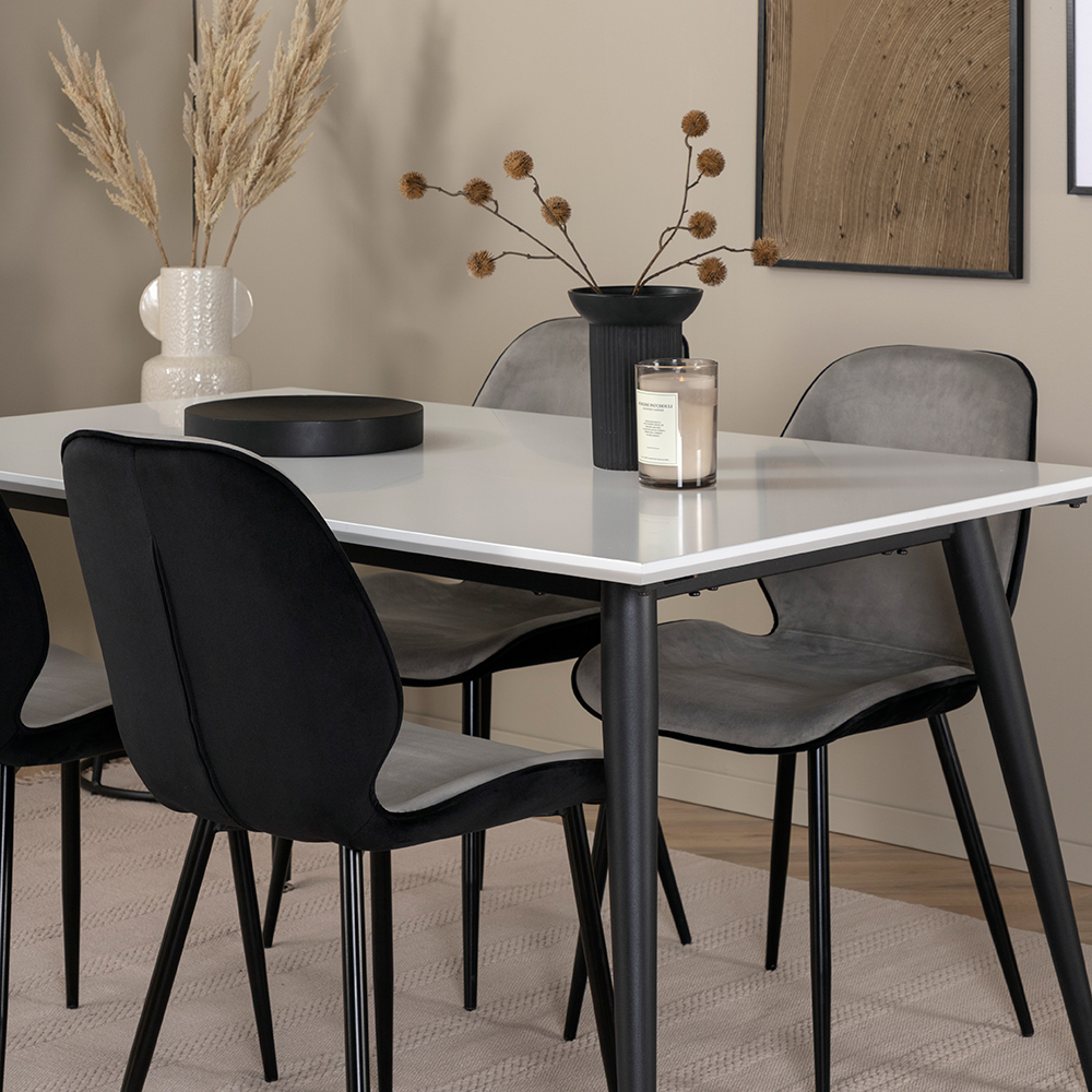 Spisegruppe Venture Home Jolie med 4 Elisa Stoler