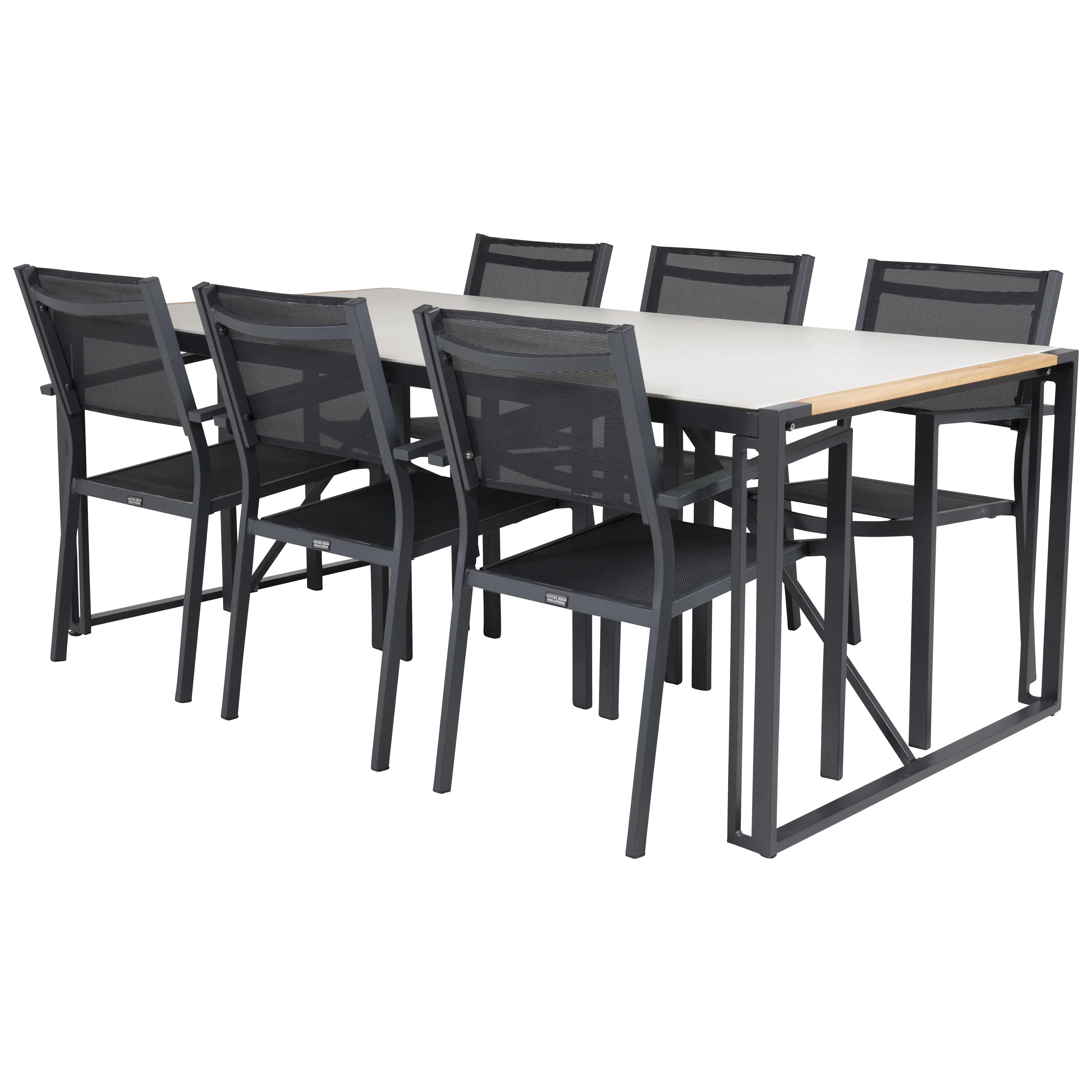 Spisegruppe Venture Home tily 200 med 6 Copacabana Spisestoler