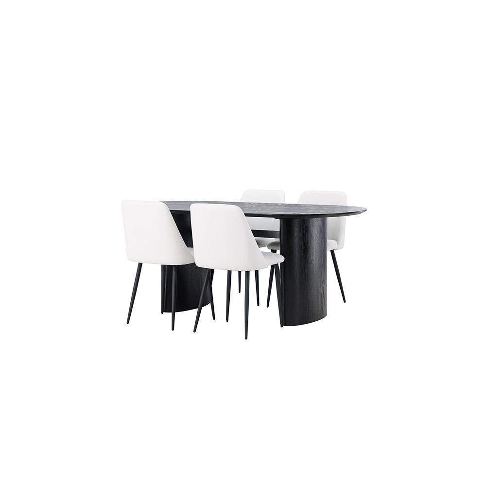 Spisegruppe Venture Home Isolde med 4 stk Night Stoler