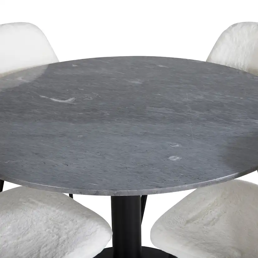 Spisegruppe Venture Home Estelle med 4 Pooya Stoler Polyester