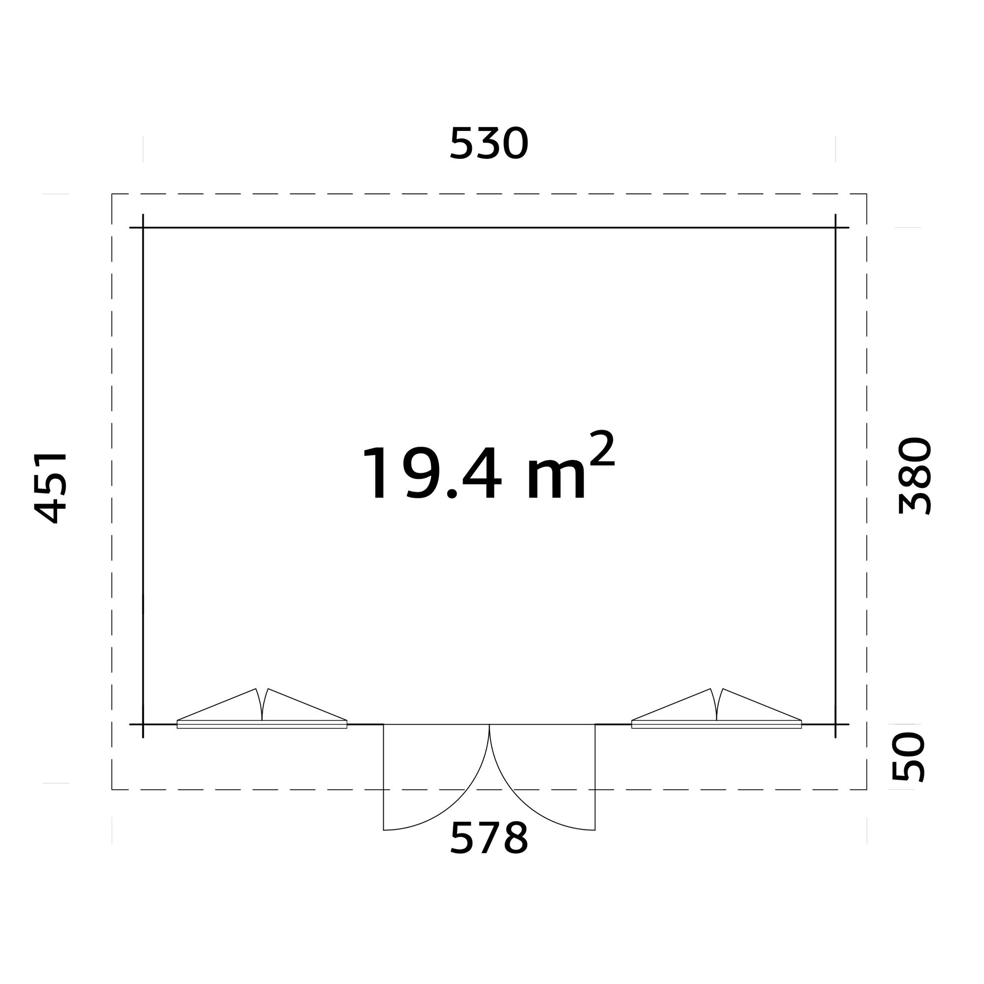 Gjestehytte Palmako Lisandra 20,1 m² (inv. 19,4 m² )