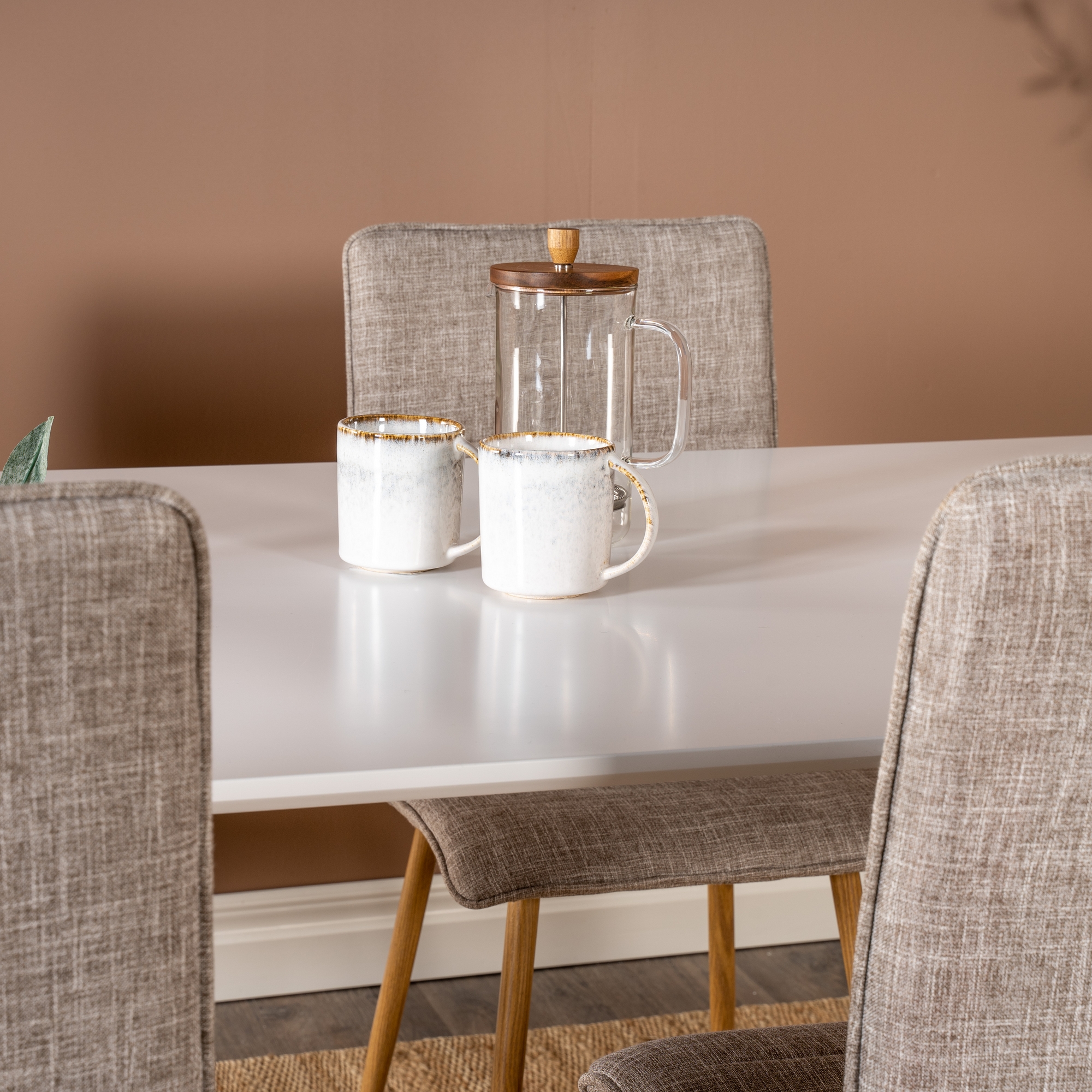 Spisegruppe Venture Home Pobbie med 4 Walerina Stoler