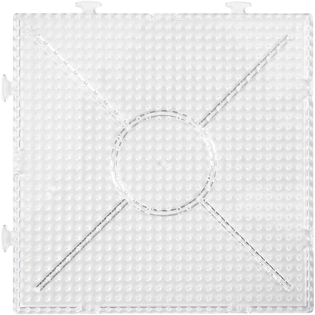 Perleplate Creativ Company Transparent Str 15x15 cm 2 St/1 Pk
