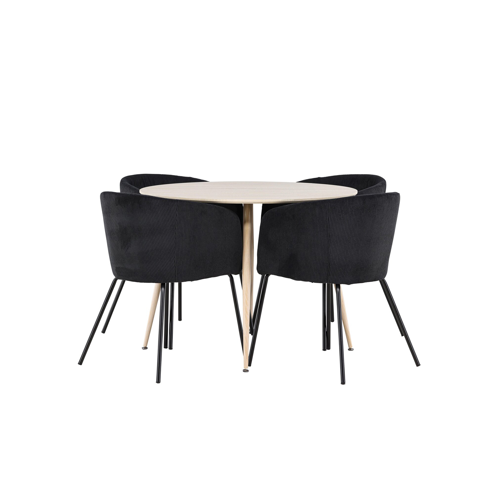 Spisegruppe Venture Home Plaza Ø100 med 4 stk Berit Stoler