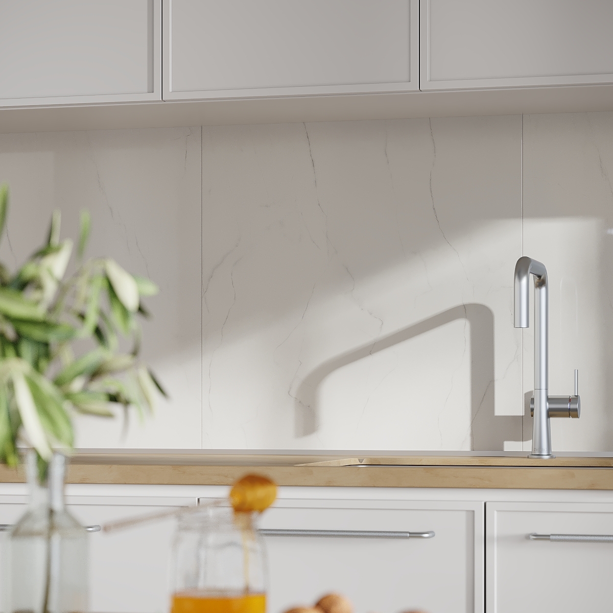 Kitchen Board Fibo 3487-KM10 HG Bright Marble