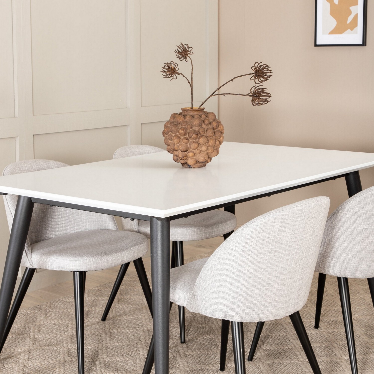Spisegruppe Venture Home Jolie med 4 Valentina Stoler