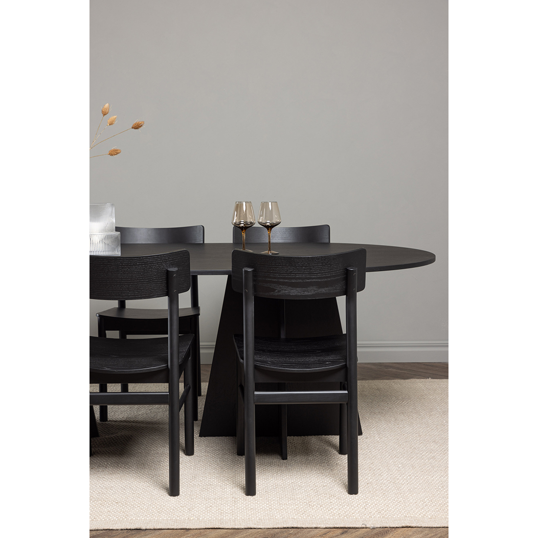 Spisegruppe Venture Home Bootcut Oval med 6st Montros Spisestoler