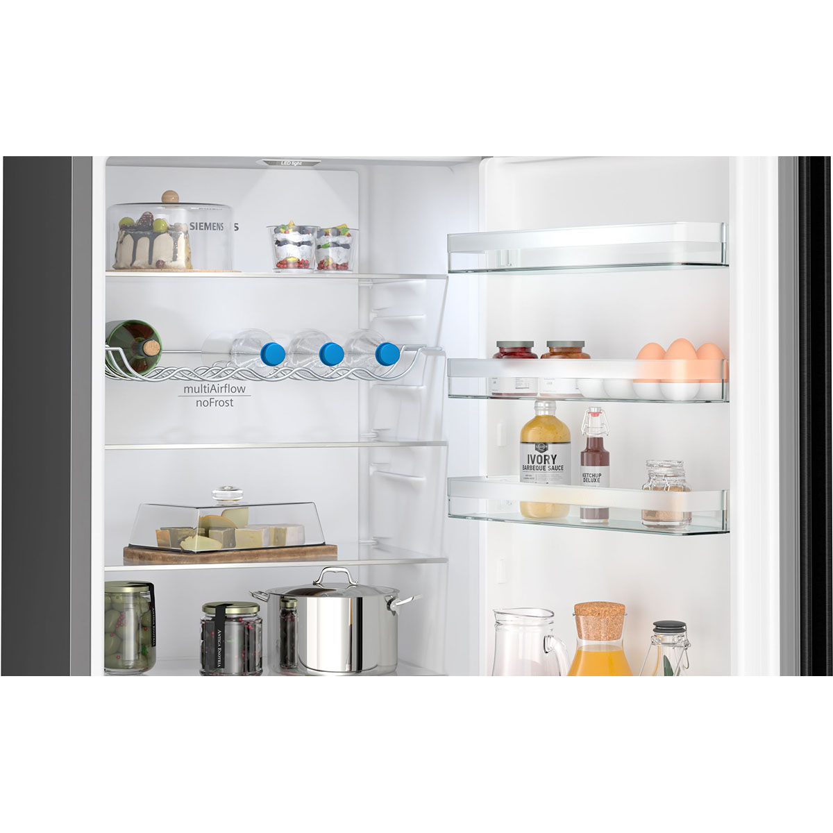 Siemens KG39NXXCF iQ300, Kombinerad kyl/frys, Svart Sort