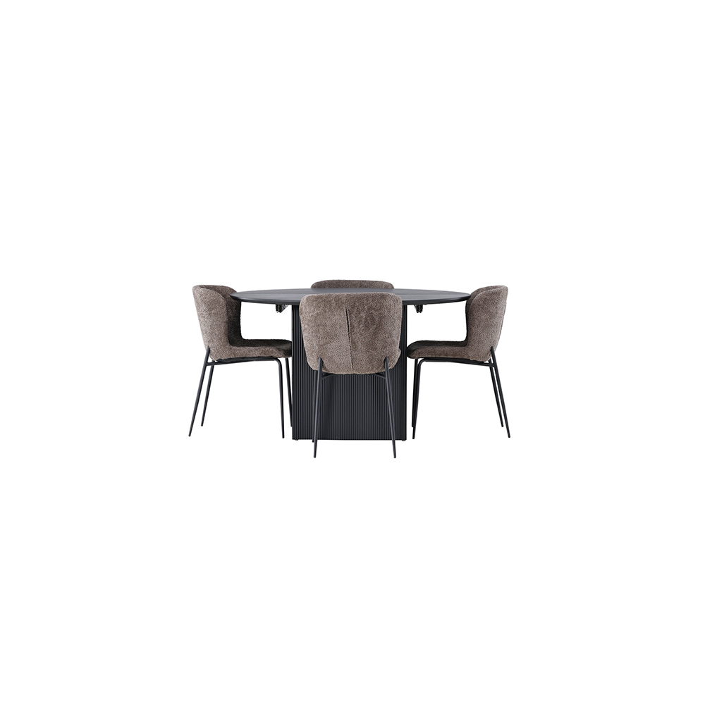 Spisegruppe Venture Home Matilda med 4 Modesto Stoler