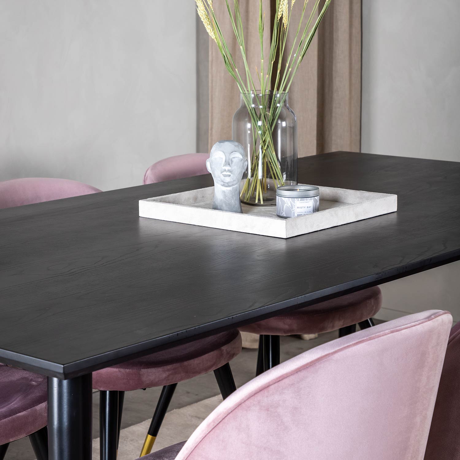 Spisegruppe Venture Home Dipp med 6 Velvet Stoler