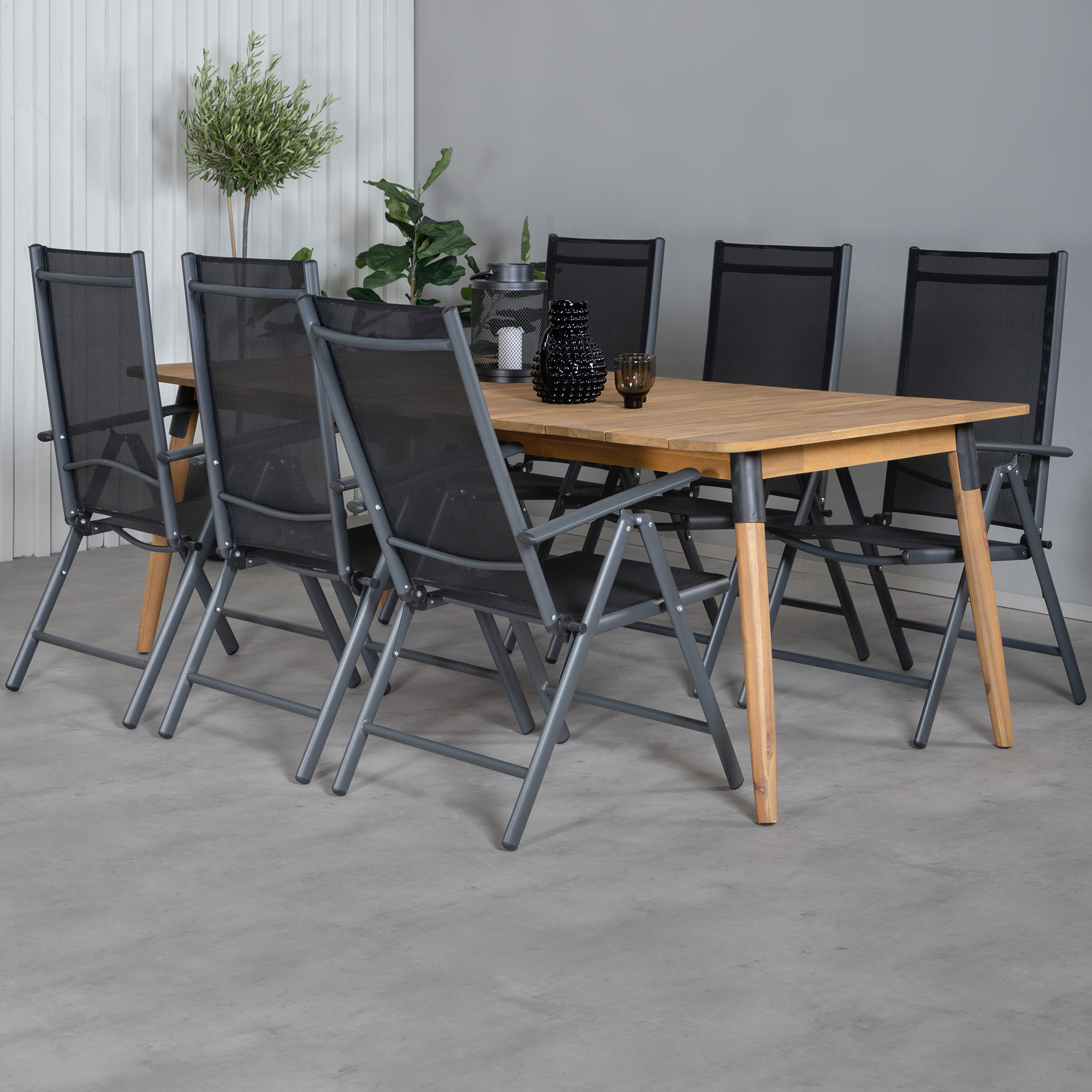 Spisegruppe Venture Home Julle med 6 Bend Spisestoler