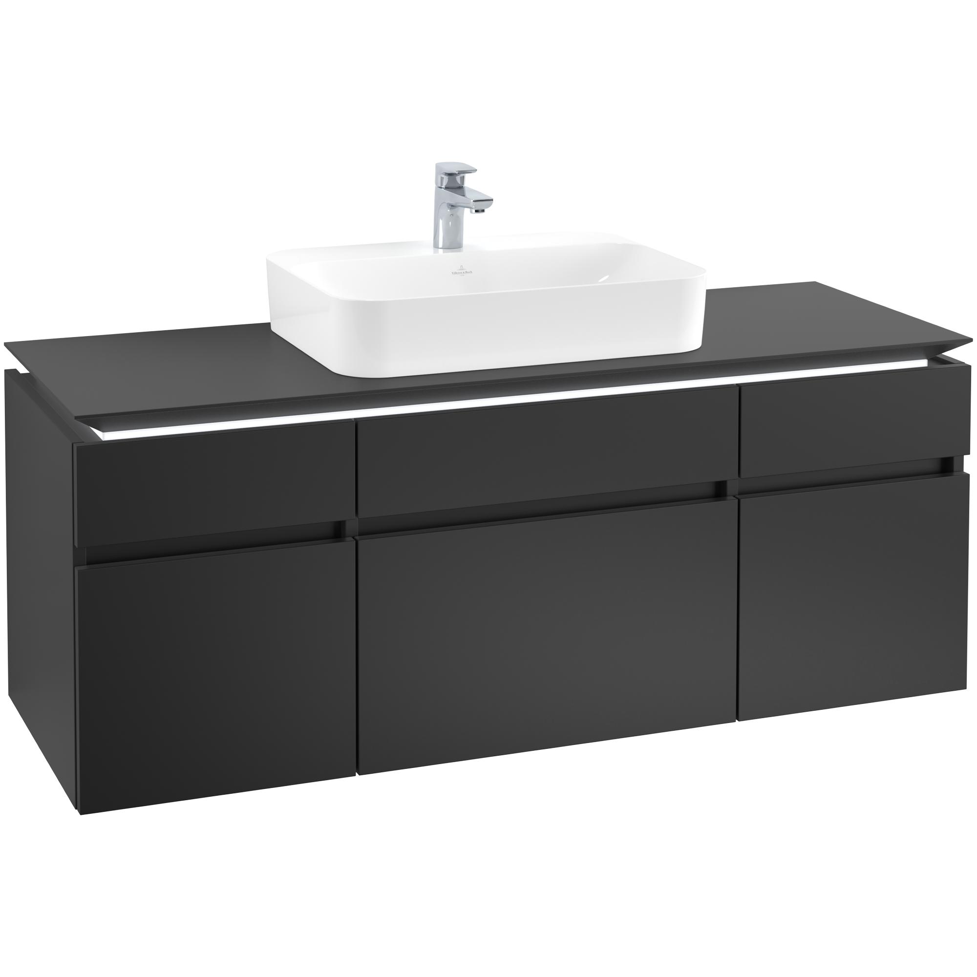Tvättställsskåp Villeroy & Boch Legato med 5 Lådor för Ytmonterat Tvättställ från Finion & Memento | badrum - badrumsmobler - tvattstallsskap-och-kommod | KakelKungen