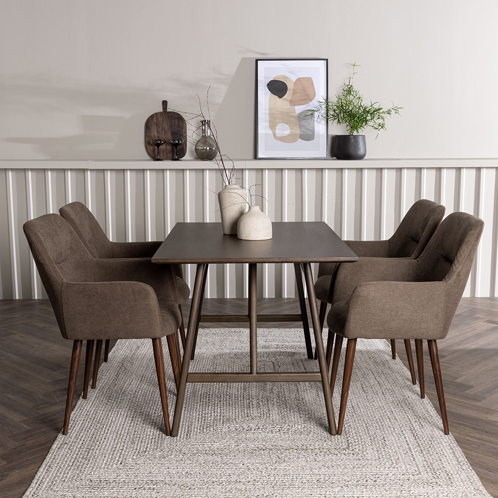 Spisegruppe Venture Home Kaseidon med 4 stk Tomorrow Stoler