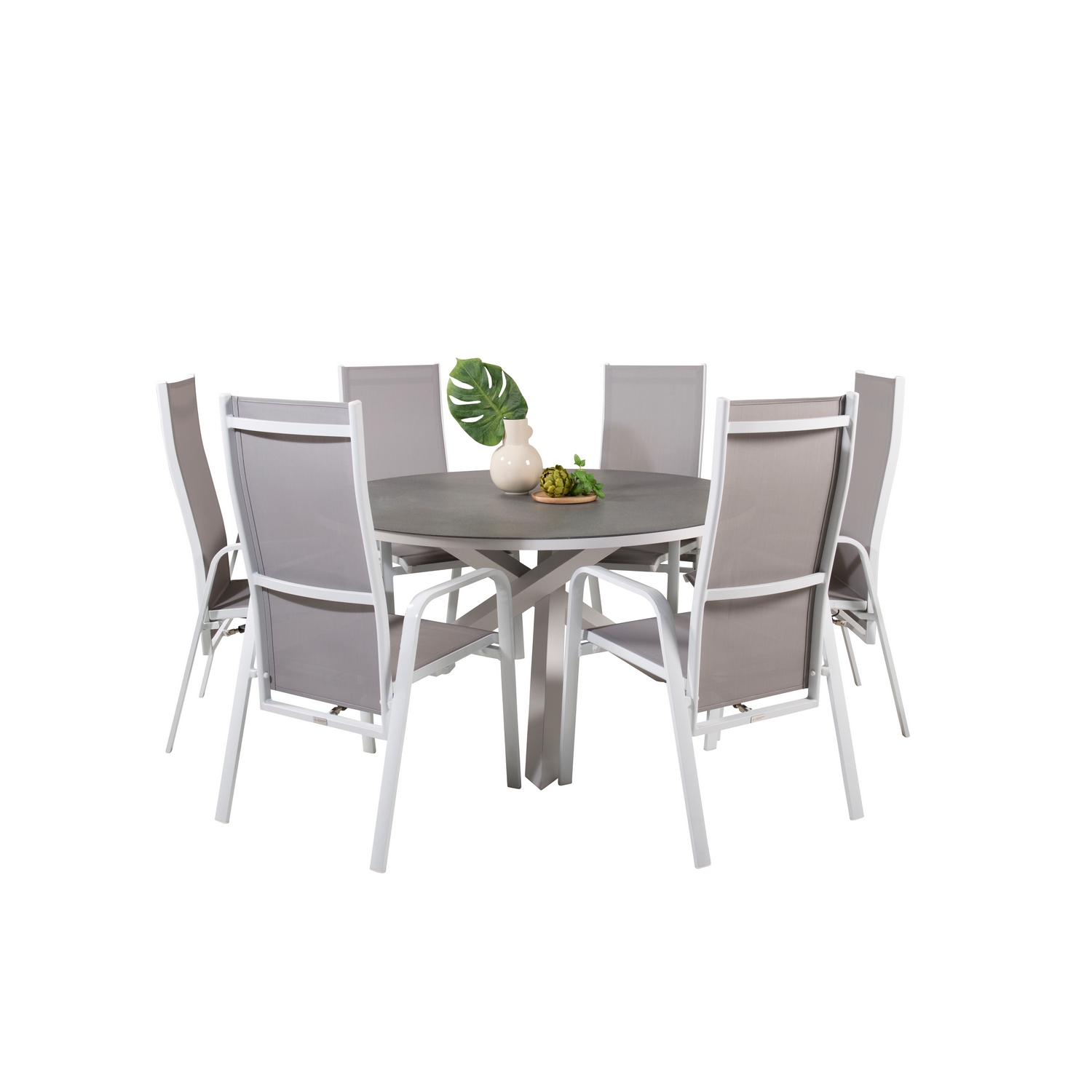 Spisegruppe Venture Home Copacabana med 6 Copacabana Recliner Stoler