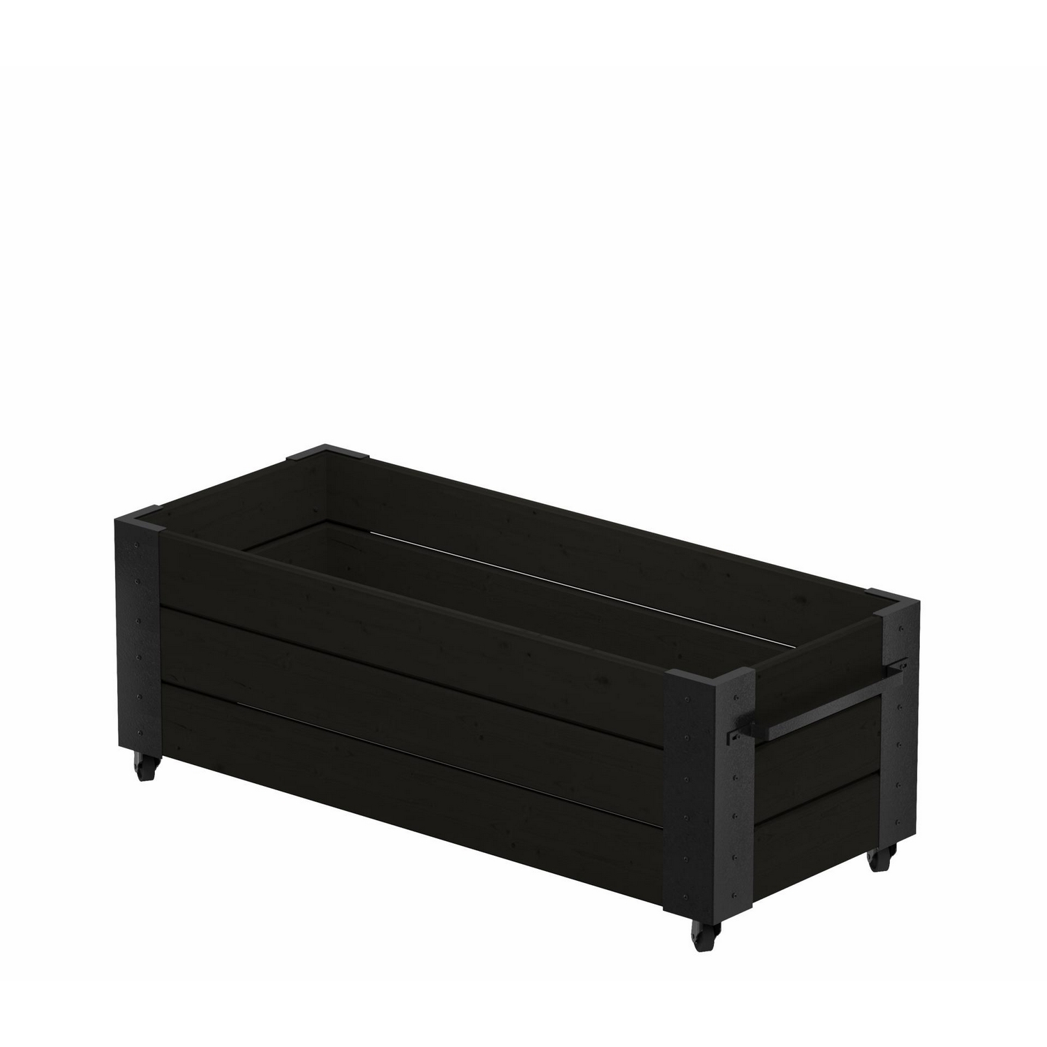 Blomsterkasse PLUS Cubic med Hjul 120 x 45