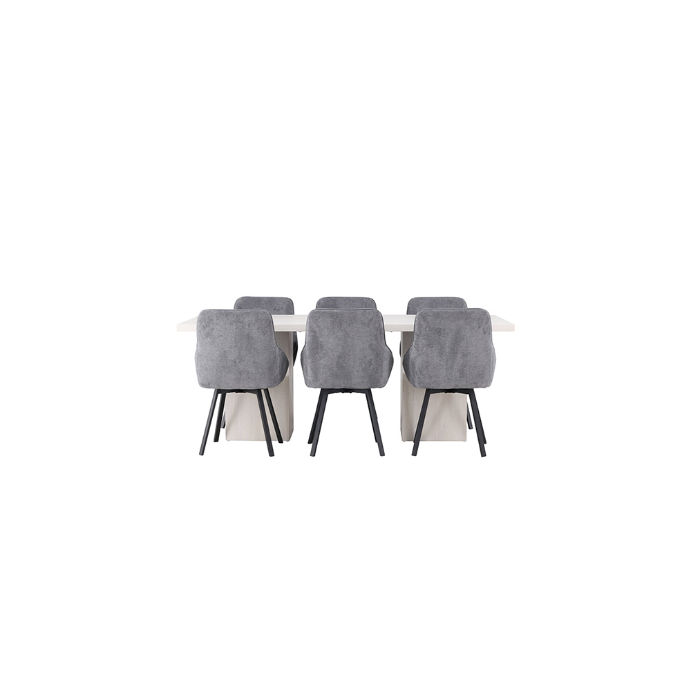 Spisegruppe Venture Home Olga med 6 Rosie Stoler