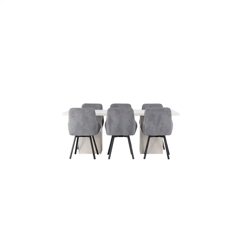 Spisegruppe Venture Home Olga med 6 Rosie Stoler
