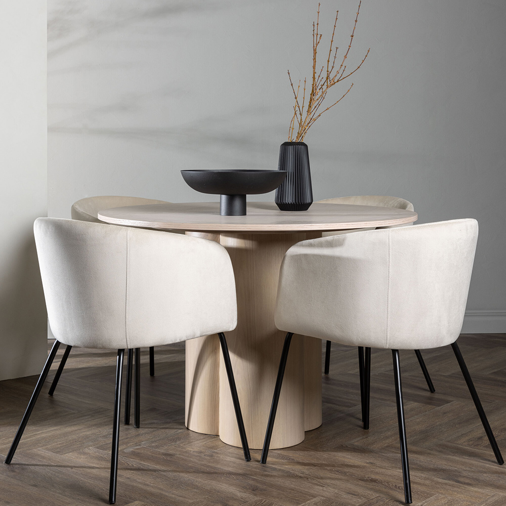 Spisegruppe Venture Home Olivia med 4 Berit Fløyel Stoler