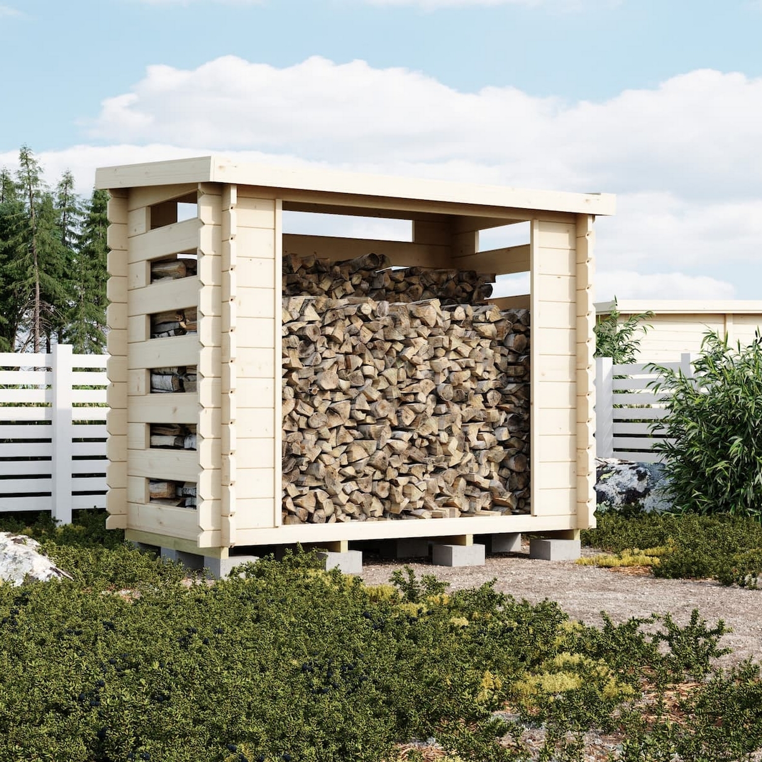 Vedskjul Luoman Lillevilla Juolukka 2,4 m2