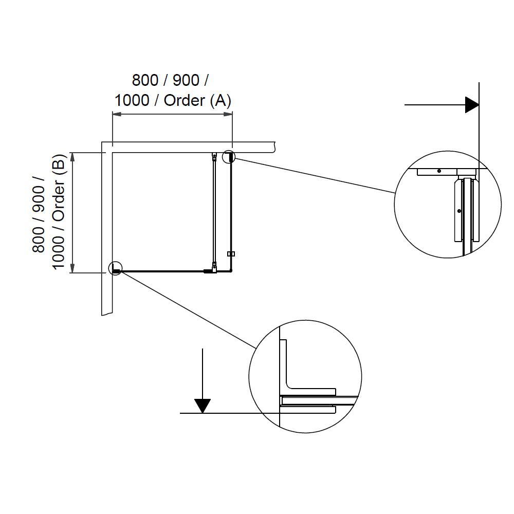 Duschhörn Svedbergs 180° Rak/Fast