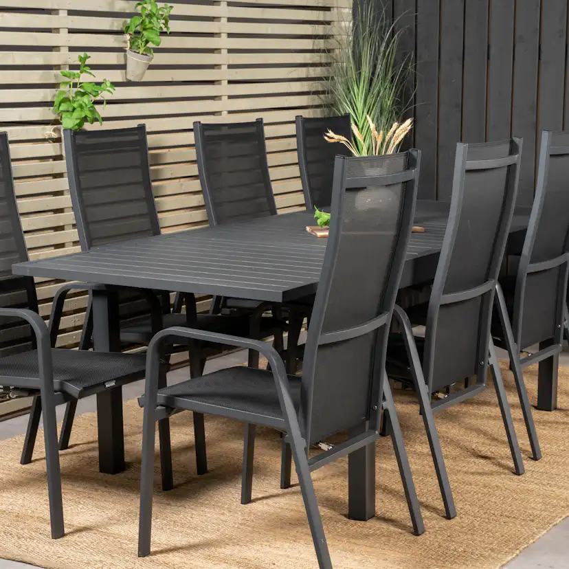Spisegruppe Venture Home Madrid 160/240 med 8 Copacabana Stoler