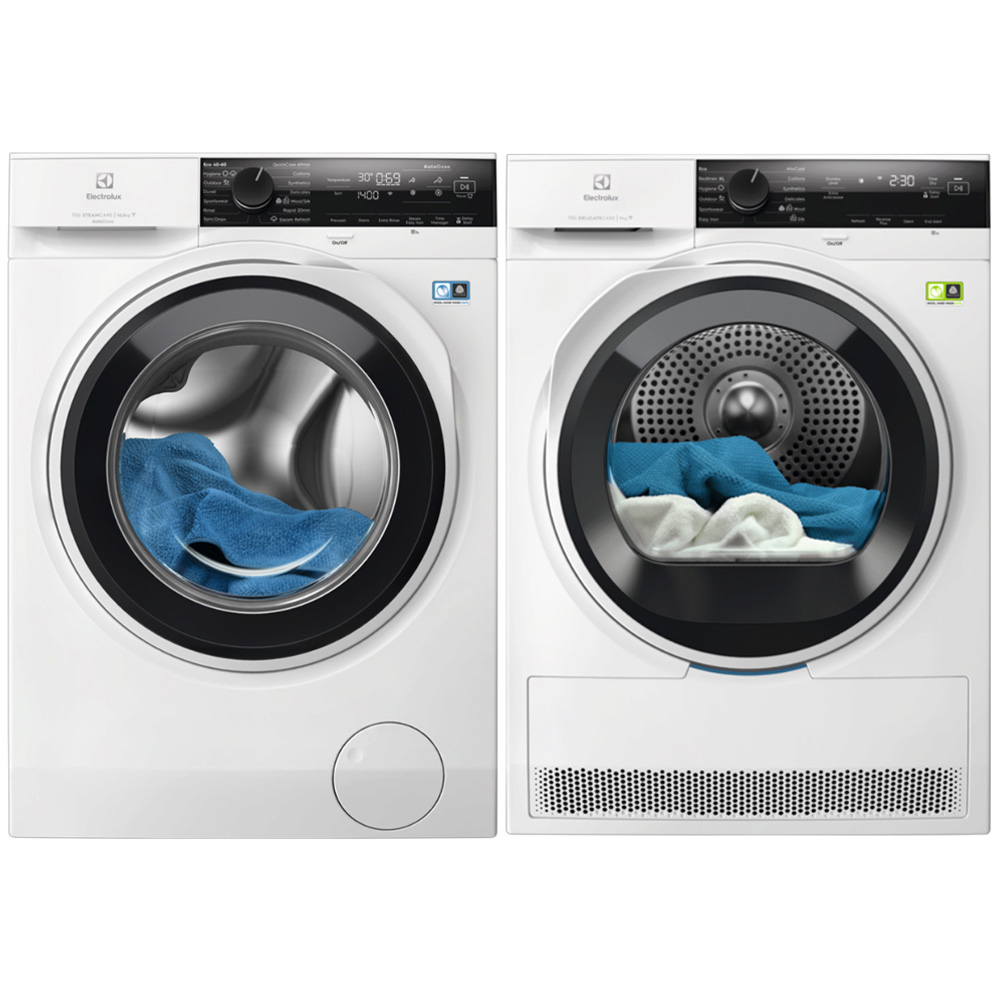 Vaskemaskin /Varmepumpe Tørketrommel Electrolux - EFI743VX4Q + EDI743V95V
