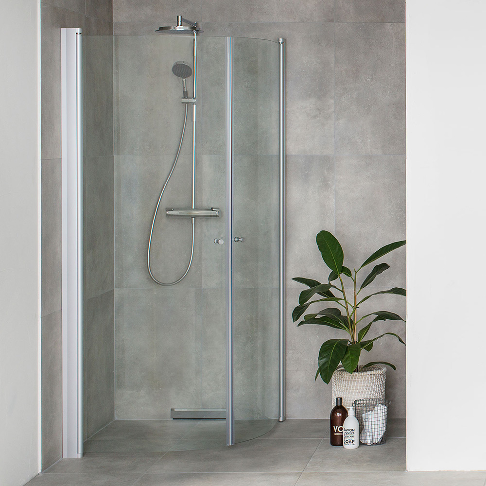 Contura Shower Showerama 10-4 duschvägg för rund Duschhörna: B=90cm, L=9 Mått: 900x900x2000 mm