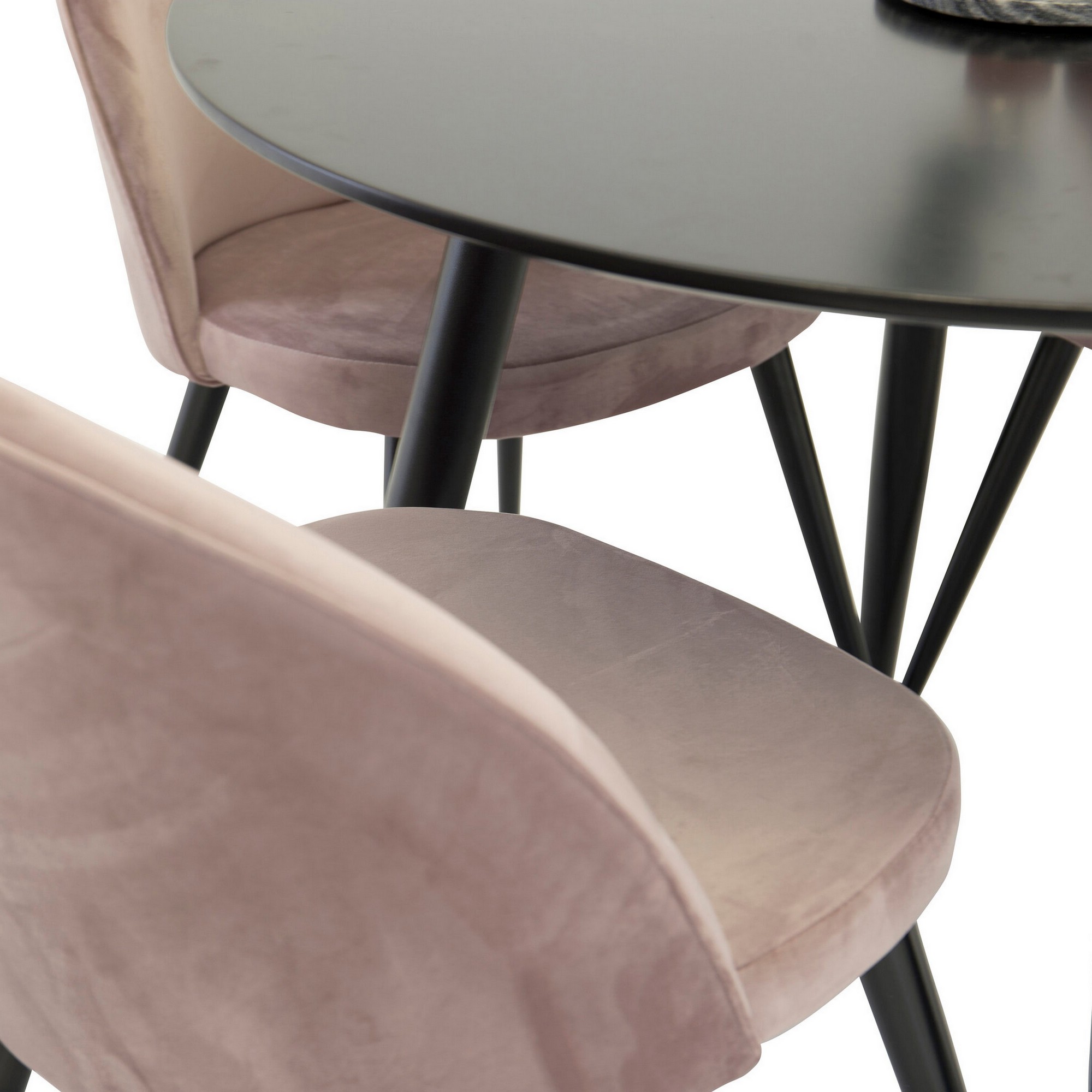 Spisegruppe Venture Home Plaza med 4stk Velvet Stoler
