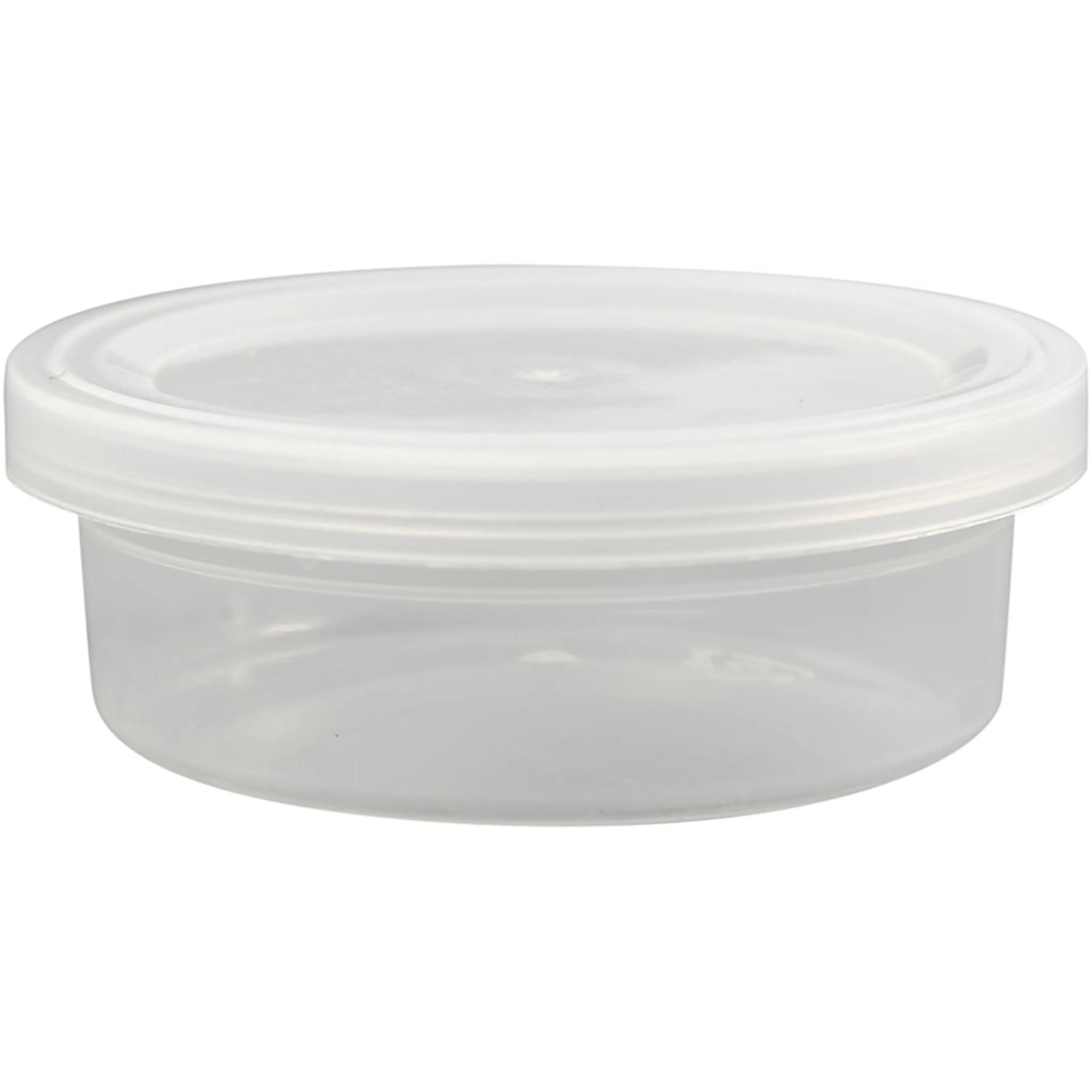 Plastburk med lock, H: 24 mm, Dia. 68 mm, 45 ml, 20 st./ 1 f 30 st
