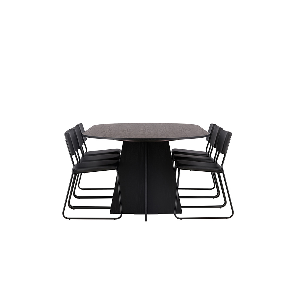 Spisegruppe Venture Home Bootcut Oval med 6 Kenth Stoler